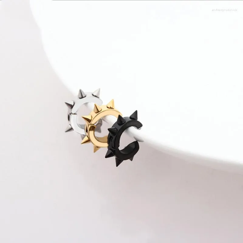 Stud-oorbellen 1-stuk anti-allergische mode piercing spikes roestvrijstalen wielstudies 3 kleuren voor mannen vrouwen geschenk sieraden