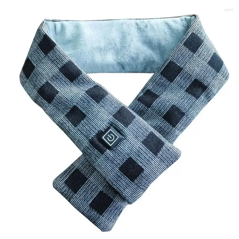 Bandanas uppvärmd scarf laddningsbar nackvärmningsdyna varmare med 3 nivåer för kvinnor och män