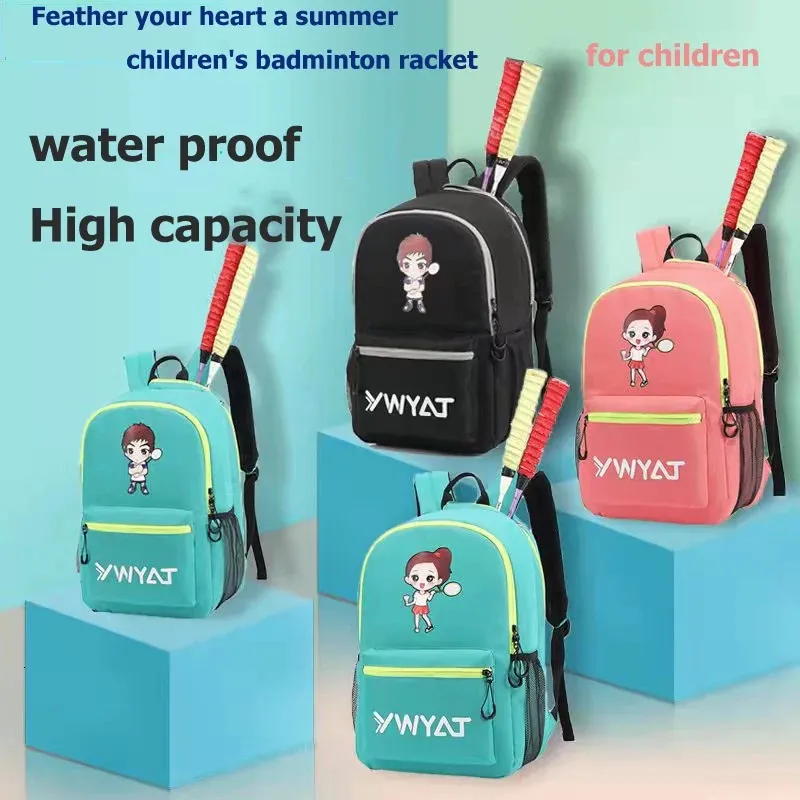 Tennis Bags YWYAT Children Bag Racket Backpack Badminton Kids Large Capacity Storage Boys Girls 231121