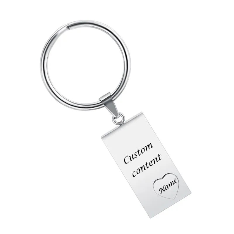 Keychains gratis op maat gemaakte grave roestvrijstalen sleutelhanger sleutelhanger souvenir memorial crematie sieraden voor as hangers hangersake sleutelhanger groothandel