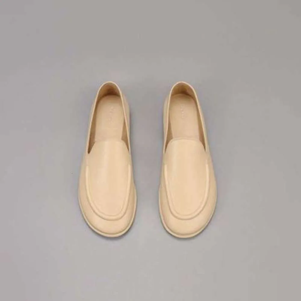 The Row Shoes The Shoes Soft Leather Dress Single French Muller Удобно круглой носок плоские туфли для женщин для женщин 34-39 DJVF 2024