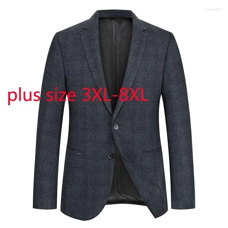 Erkekler Süper Kalite Varış Büyük Yüksek Sonbahar ve Kış Genç Moda Günlük Takım Emlak Erkek Blazers Artı Boyut 3xl 4xl5xl6xl7xl8xl