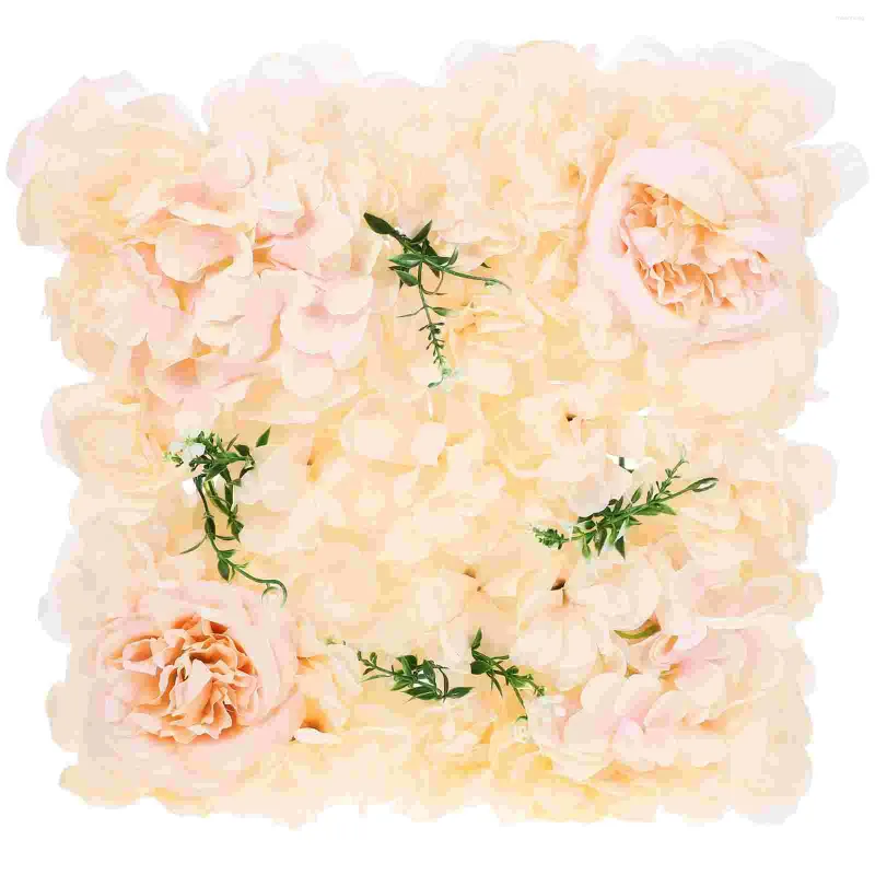 Dekorativa blommor Rose Silk Flower Panel Bakgrund Bröllop Floral Wall Decor Roses Decoration Artificial trasa