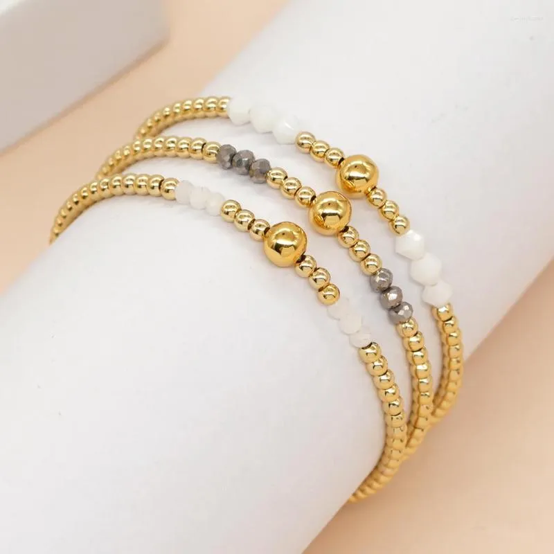 STRAND GO2BOHO Crystal Bead -armbanden voor vrouwen Fashion Gift Gold Plated Friendship verstelbare sieraden