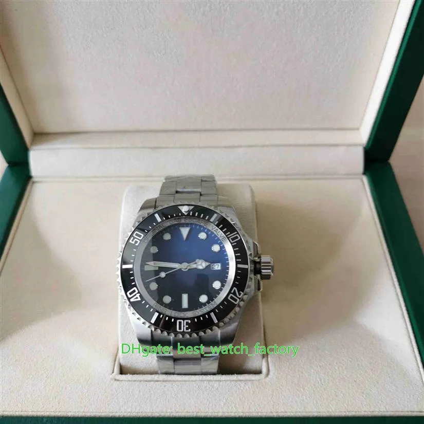 Venta de relojes de alta calidad versión V5 44 mm Sea-Dweller 116660 D-Blue Ceramic Sapphire Asia 2813 Movimiento mecánico automático279j