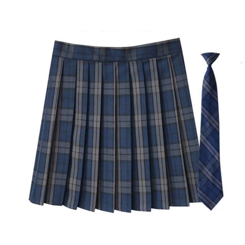 Skirts Xgoth High Street Short Skirt College Girls Cute Playful Bottom Wear Women 4 Seasons Retro Check Pattern Pleated Skirt 230422