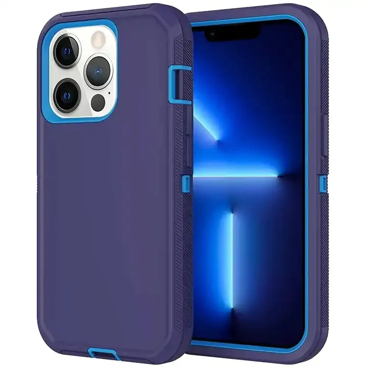 Heavy Duty Cases Hybrid Armor Back Cover For iPhone 15 14 13 12 Min 11 Pro XR XS MAX 8 7 Plus Samsung Note 20 S23 S22 Ultra Plus No clip