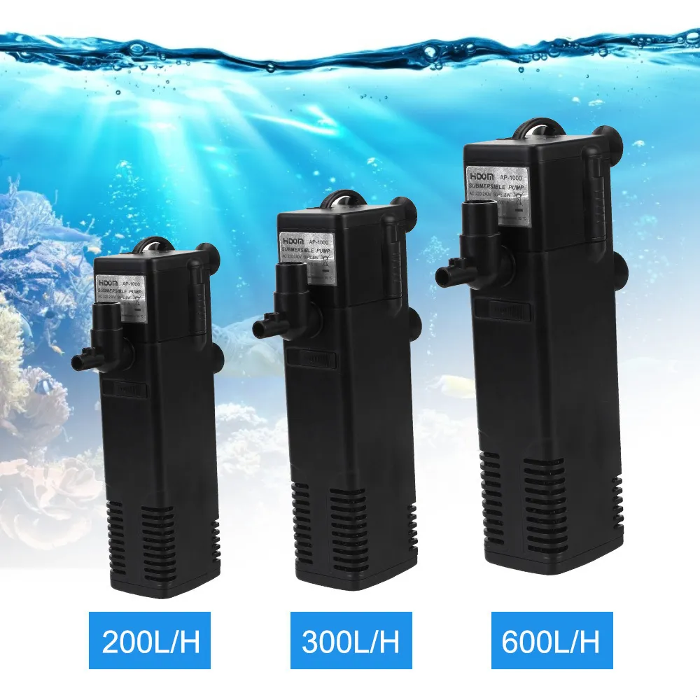Filtration chauffage prise ue tortue réservoir filtre Aquarium poisson oxygène augmentant pompe eau Submersible bas niveau 230422