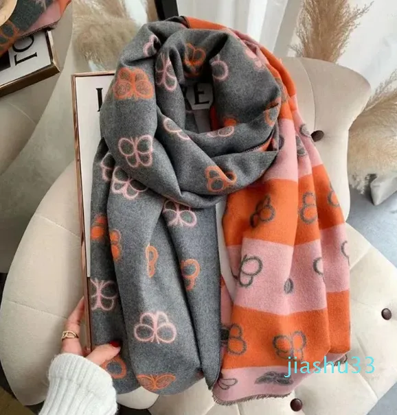 Cashmere Scarf For Women Warps Design Winter Warm Pashmina Plaid SHAWL THOCK FLILT Foulard Bandana