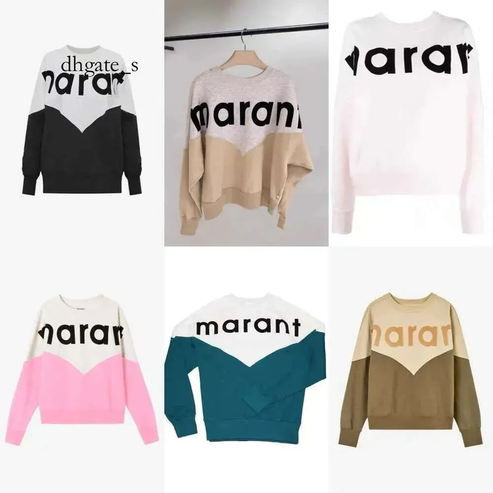 Kobiet projektantki bluzy z kapturem Isabel Marant Projektant bluzy luźne pullover z kapturem Nowy trend mody codzienny swobodny liter