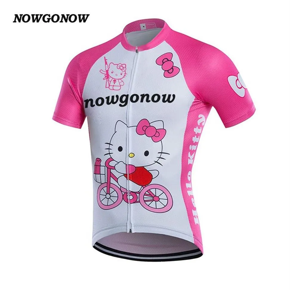 Women 2017 Cycling Jersey AK Clothing Bike Wear Be Strong Pink Lovely Bicycle Nowgonow MTB Road Tops Tops Sirt Funny Maillot235J