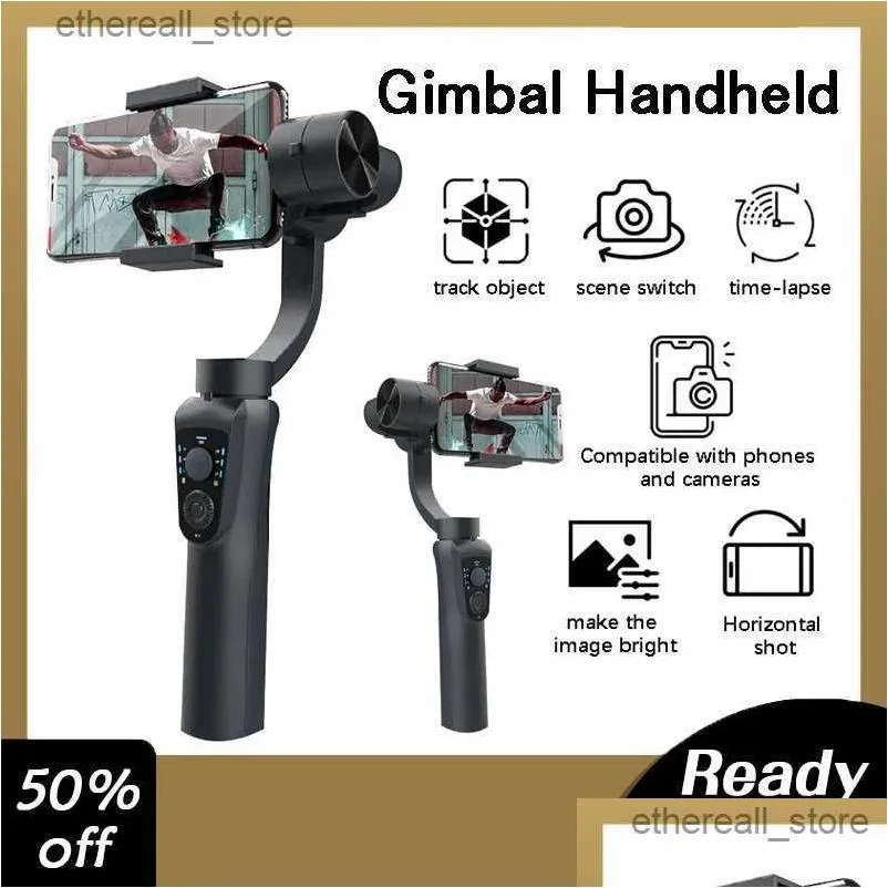 مثبتات S5B 3 محور Gimbal محمول مثبت على الهاتف المحمول حامل الكاميرا مكافحة الهز على الهاتف الذكي للهاتف DRED DEL DHIQD