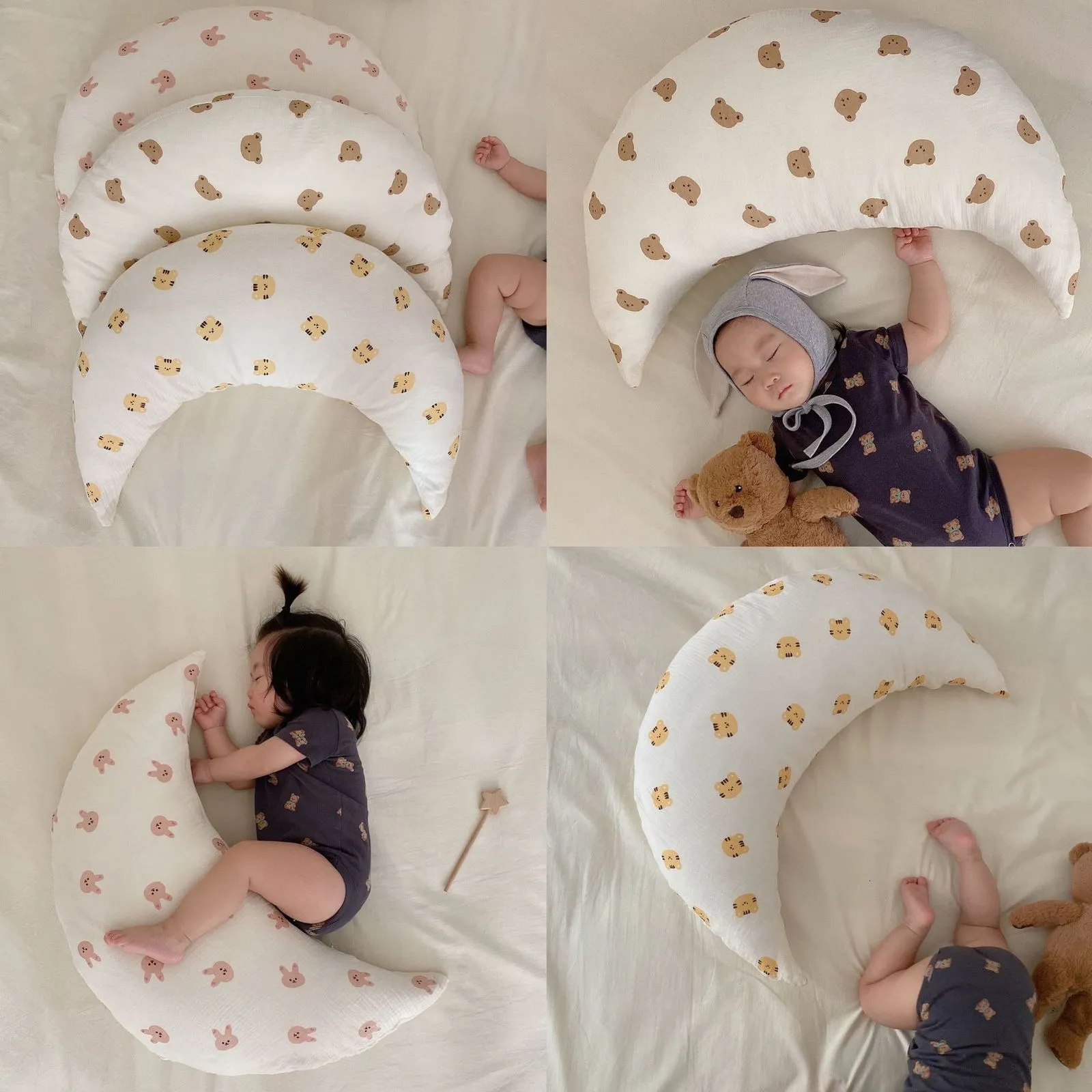 枕ミランセル秋の赤ちゃん枕幼児側睡眠枕幼児三日月枕230422