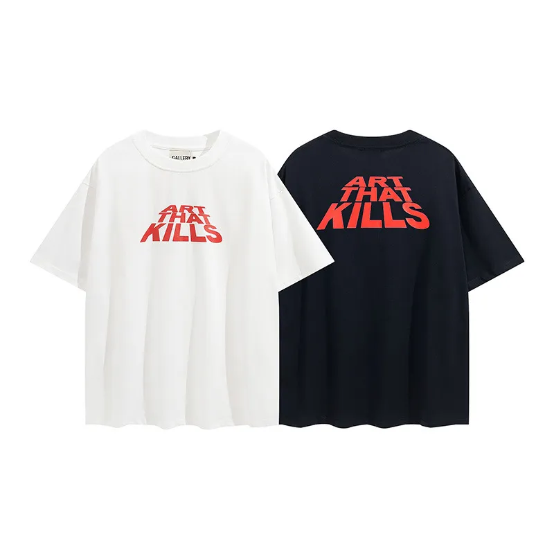 art qui tue tee-shirt imprimé graphique Mens Galle rys De pts T-shirts Designer Luxe Hommes Femmes Tees Marque Hip Hop Streetwear Tops Vêtements Vêtements