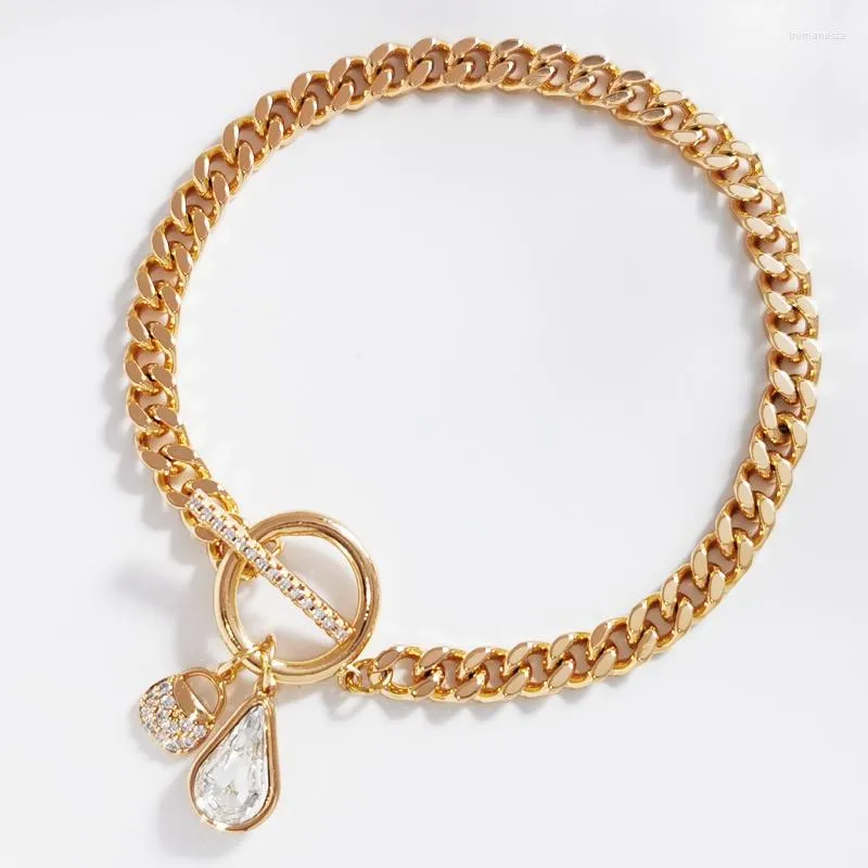 Bracelets de charme Pulseira de cadeia de mão feminina de lágrima feita com cristal austríaco para garotas de gotas de gotas de gotas de gotas de gotas de partido jóias