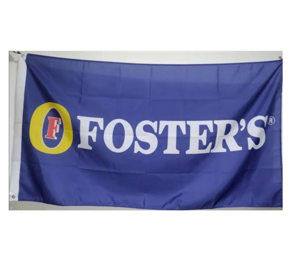 Billiga Fosters Lager Flag 3x5ft Custom Flag Printing Design100D Polyester Double Sided Printing 9086362