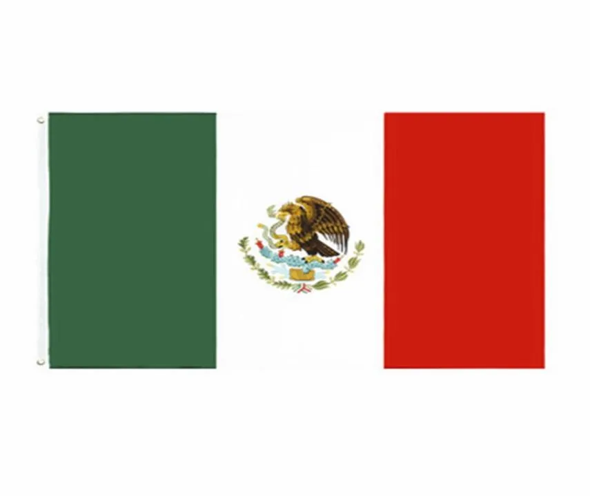 90150cm Mexican Flag Whole Direct Factory Ready To Ship 3x5 Fts 90x150cm Mexicanos Mexican flag of Mexico EEA20935814016