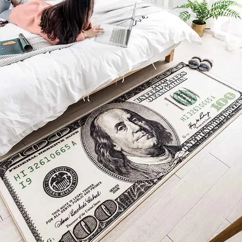 Tapetes criativo dólar 3d tapete para sala de estar área tapete tapete cabeceira corredor capacho crianças quarto decoração casa tapete