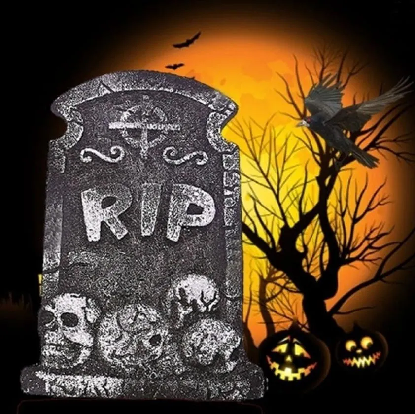 Tombstones Halloween Props Haunted House Outdoor Indoor Spooky Decoration Randomly 38265Cm6774907