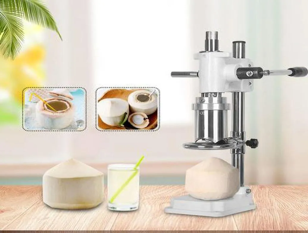 Small Manual Manual Coconut Openers Commercial Grade Green Hole