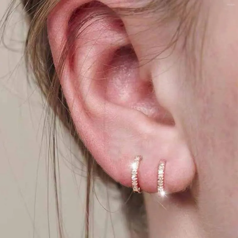 Self piercing online hoop earrings