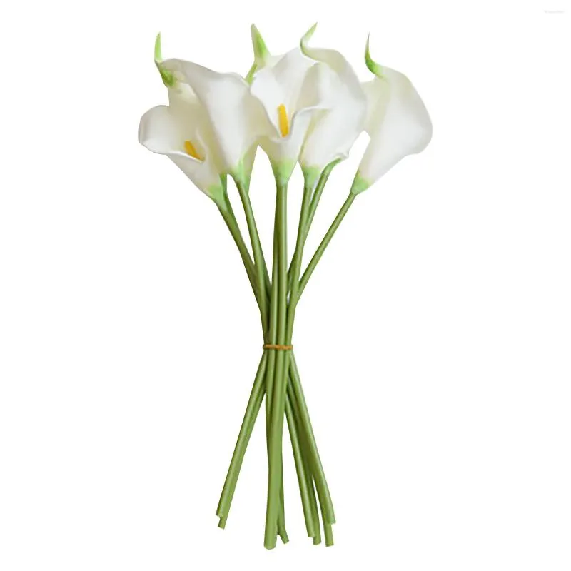 Flores decorativas Tulipe Flor Artificial Touch Real Bouquet PE Fake for Wedding Decoration Home Garden Decor G2