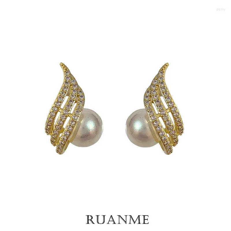 Boucles d'oreilles pendantes corée du sud Ma Bei perle boucle d'oreille Vintage français élégant luxe contracté Zircon bijoux femmes fête présent