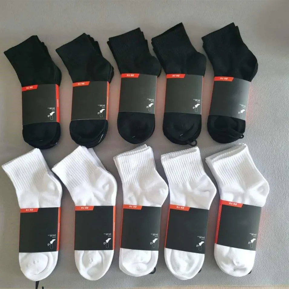 Mens Socks 12 Pairs Classic Black White Women Men High Quality Letter Breathable Cotton Sports Ankle Sock Elastic207c