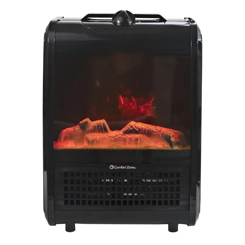 Electric Blanket Comfort Zone 1200W Ceramic Fireplace Heater Black 231123