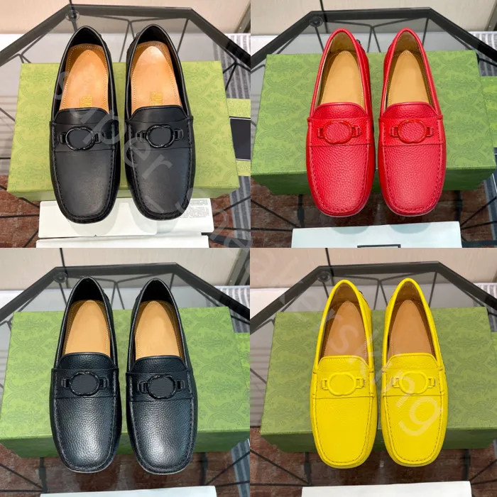 Luxuriöse Designer-Schuhe Neue Echtleder-Hochzeitsschuhe des Chaussures Loafer Herren Schwarz Rot Gelb Formelle Schuhe mit Box 38-46