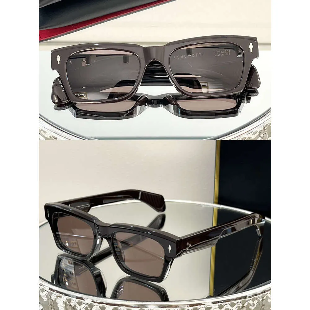 Herren- und Damenmode-Sonnenbrille, High-Sense-Designer-Stil, Jmmashcroft, quadratischer Rahmen für den Außenbereich, UV-beständige Acetatfaser, geeignet zum Fahren von Modefotos mit Box