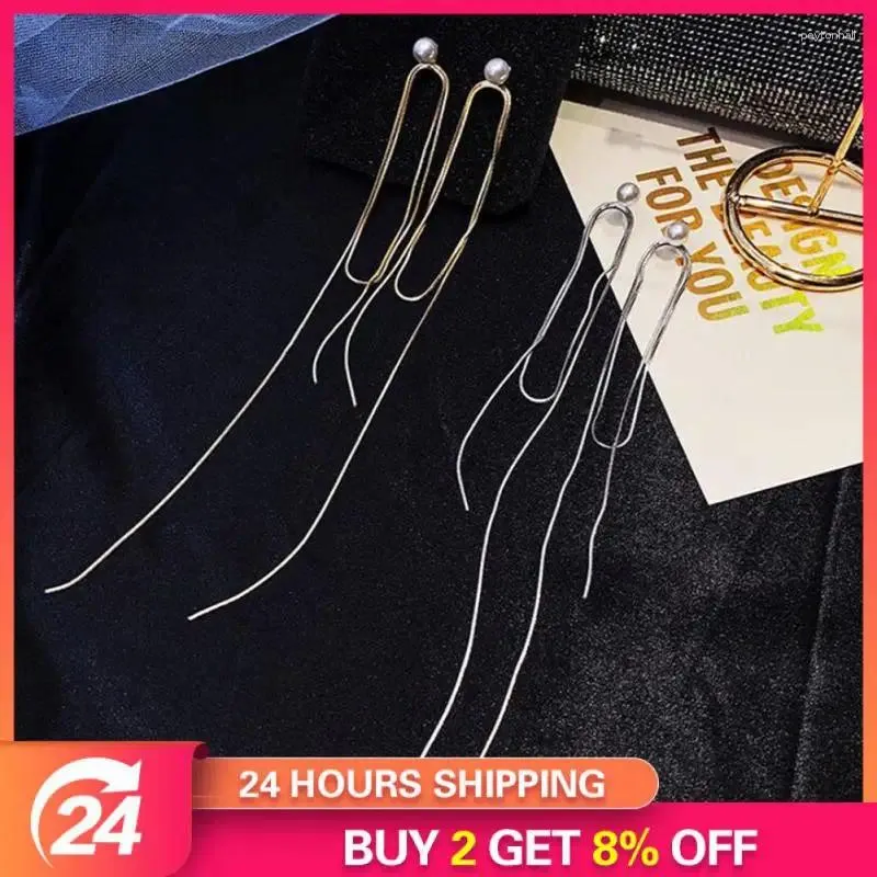 Dangle Earrings 925 Silver Needle Long Thread Tassel Personality Fashion Geometric Korean Earring Female Jewelry Gifts