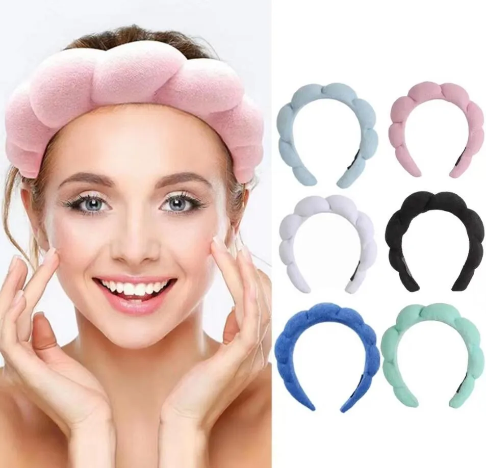 Women Sponge Headband Non Slip hair band for washing your face lady Yoga Spa headband makeup hairbands Sponge Hair Hoop Bezel