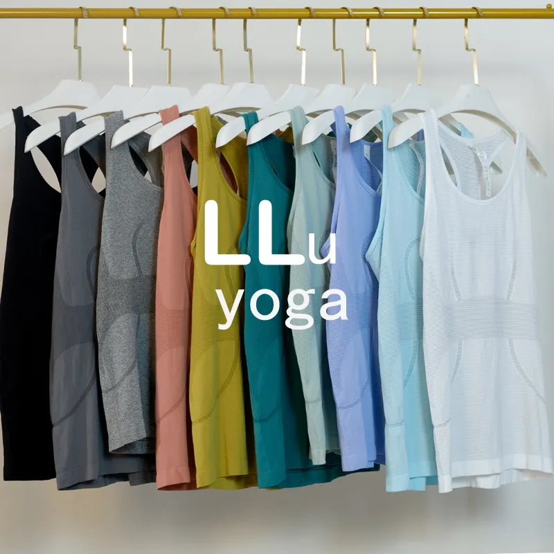 LLu Yoga-Anzug Damen-Sportweste, hochelastisch, eng, ärmellos, schnell trocknend, schweißabsorbierend, atmungsaktiv, Hautpflege, Fitness, Training, Top, Wandern, Bergsteigen, Tank-Top