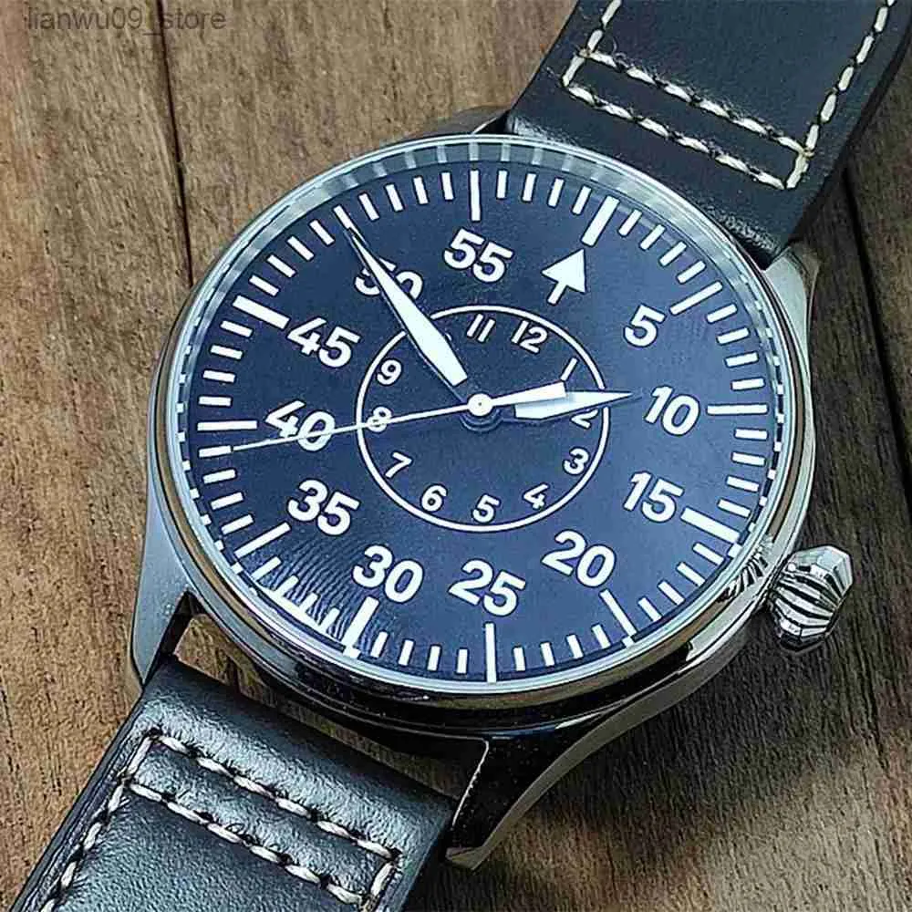 腕時計Vakuy Mechanical German Military Watch B-Uhr Pilot Seagull ST3601 Gooseneck Twh Hand Strong Luminous 41mmq231123