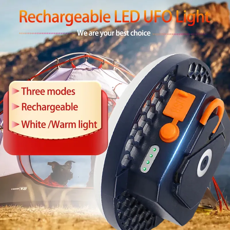 Andra hemträdgårdar 9900mAh LED -tältljus laddningsbara lykta Portable Emergency Night Market Outdoor Camping Lamp Lamp ficklampa 231122