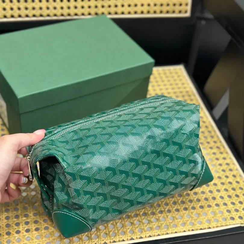 Designer compõem saco goyard saco cosmético bolsa de higiene pessoal sacos de maquiagem de luxo homens bolsa designers mulher bolsa moda carteira de couro armazenamento