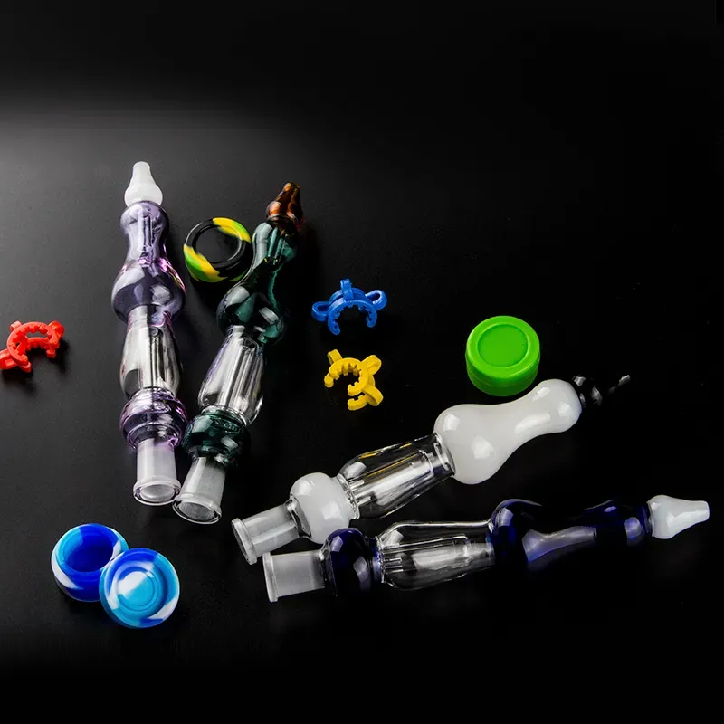 Newest 14mm Colorful Portable NC Kit Small Dab Rigs With Quartz Nail Dabber Dish Glass Water bong Pipes For Smoking