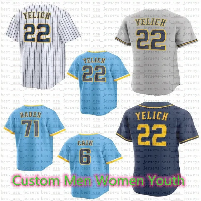 2023 Connect Baseball Christian Yelich Jersey Willy Adames Hunter Renfroe Kolten Wong Jerseys Josh Hader Crew Rowdy Tellez Brad Boxberger