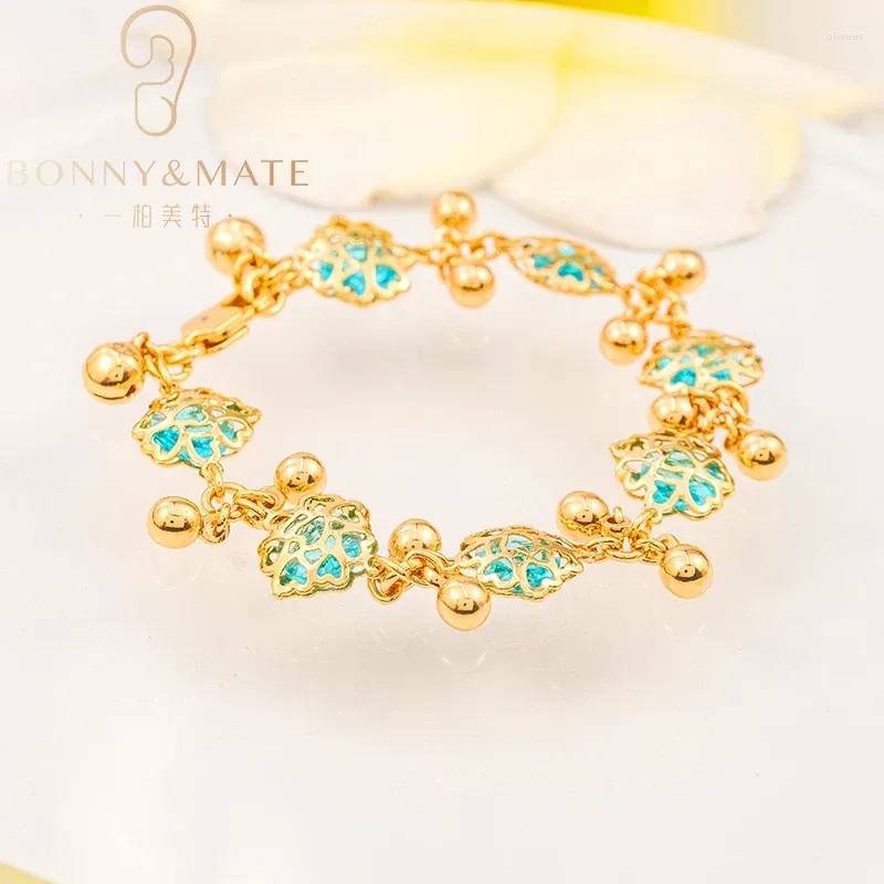 Link Bracelets 18K Gold Plated Custom Garland Bracelet Micro Inlaid Zircon Jewelry Fashion Design Women's Accessories