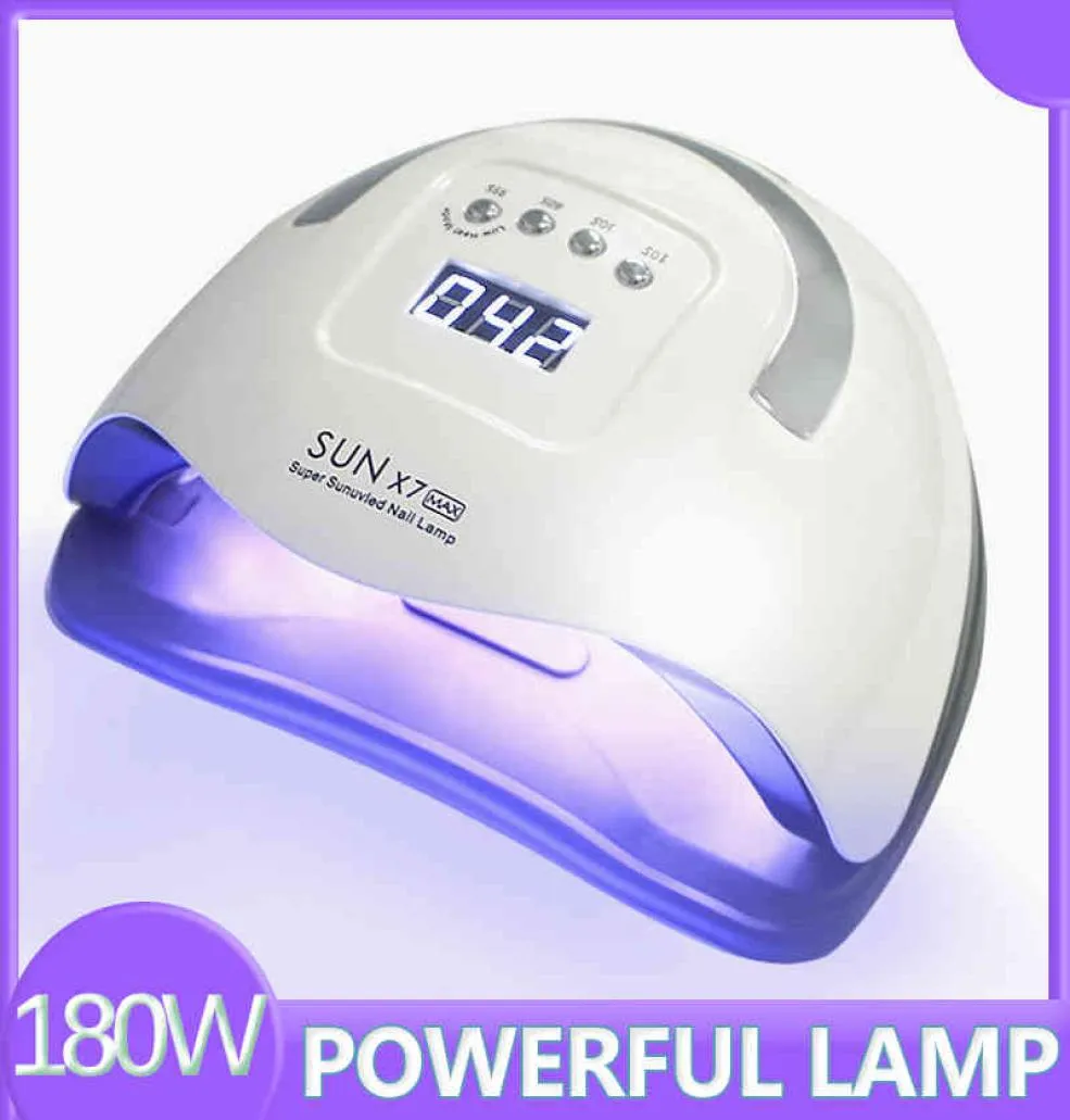 SUN X7 Max Auto Sensor Leistungsstarke 180W 57LED Trockner Upgrade Quick Dry UV LED Professionelle Nageltrocknung Lampe9624845