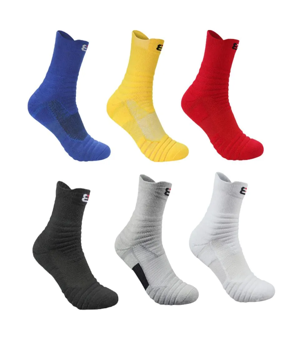 Mens Elite Basketball Socks Thickening Shock Absorber Towel Bottom Cotton Sports Socks Outdoor Running Cycling Breathable Badminto4312156