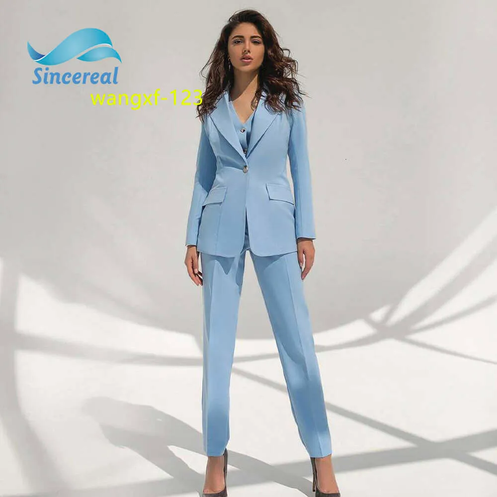 Carriera personalizzata da ufficio da donna Elegante casual da donna Abiti da lavoro abiti da cerimonia da donna Blazer in due pezzi stile britannico da donna