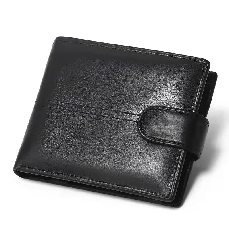 RFID-protected genuine leather mens designer wallets male cowhide short style fashion casual coin zero card purses no278