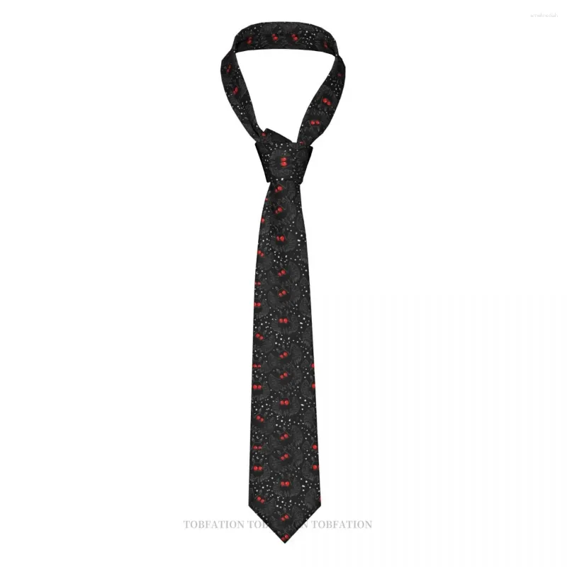 Ties Ties Mothman Night 3D Tie Brinting Tie 8cm Wide Polyester Necktie Shirt Associory Decoration