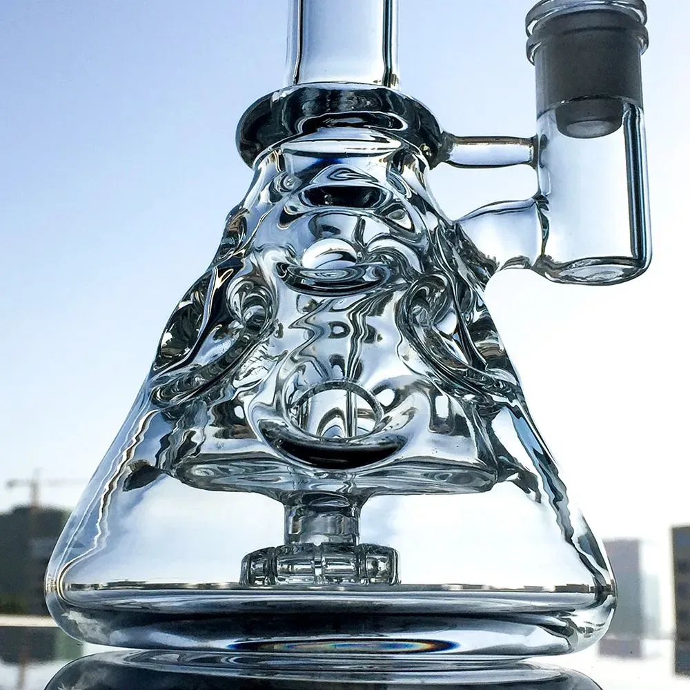 9 Inch Swiss Perc Fab Egg Beaker Hookahs Glass Bong Showerhead Perc Percolator Dab Rig Recycler Bongs Oil Rigs Dabber Water Pipes Clear Waterpipe