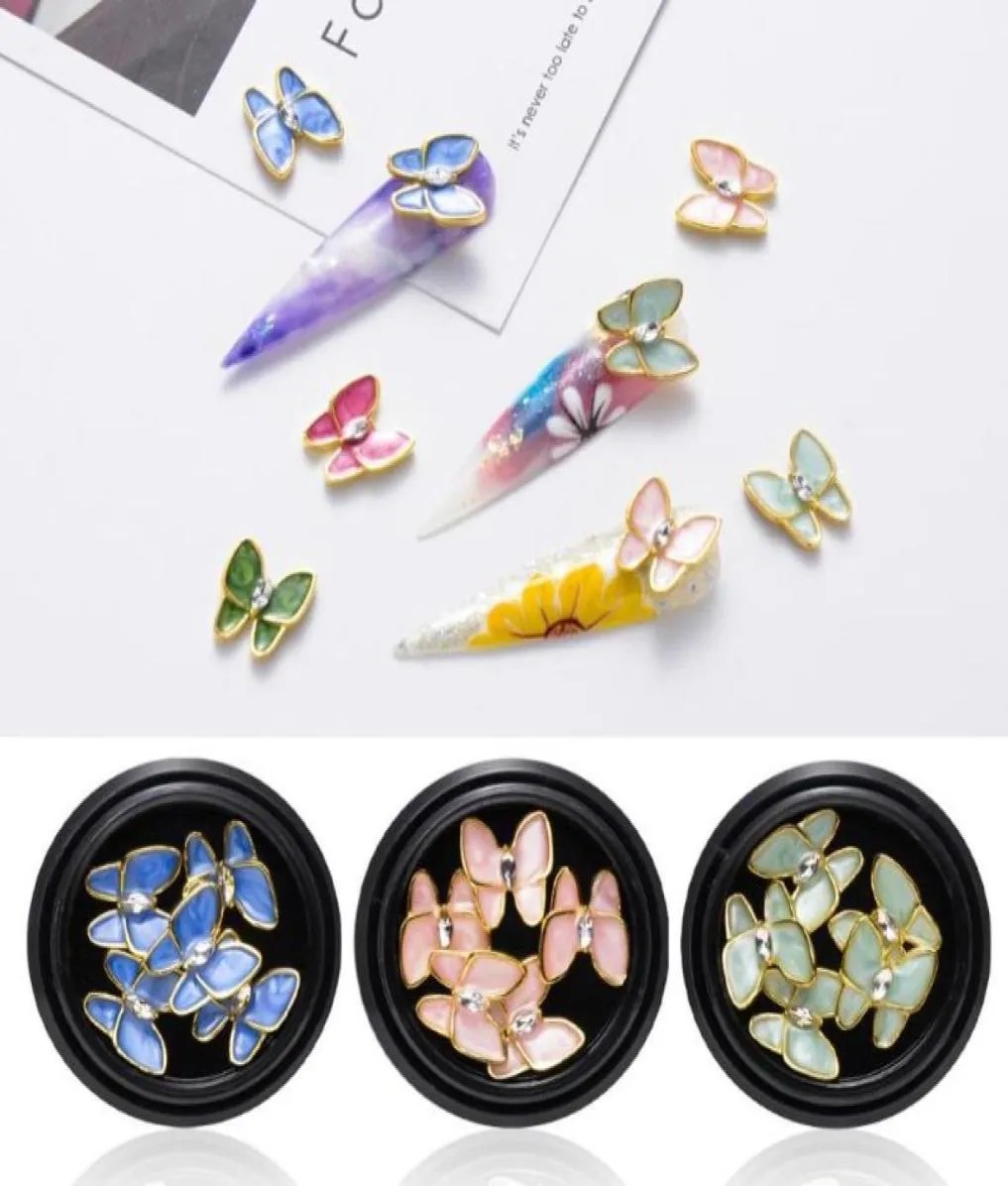 3D Rhinestones For Nail Butterfly Jewelry Shinny Holographic Nail Art Decorations Manicure Zircon Diamonds Accessory6233274