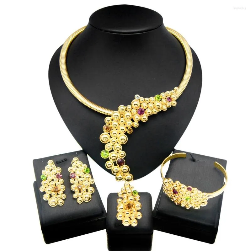 Halskette Ohrringe Set Schmucksets Für Frauen Dubai Schmuck Frau Vergoldet 2023 Ringe Armbänder Halsketten Modetrends