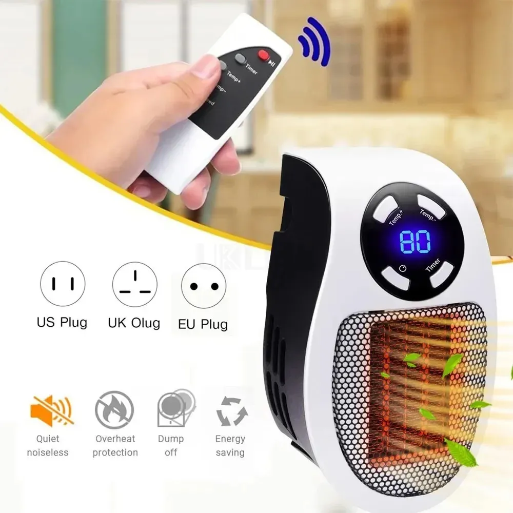 Electric Blanket Heater with Remote Timer Socket 2 Speed Adjustable Mini Plugin For Bedroom Office Keep Warm 231123