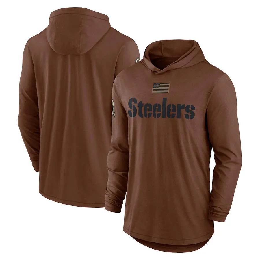 2023 Salute To Service Club Longline Hoodie Pittsburgh Steelers